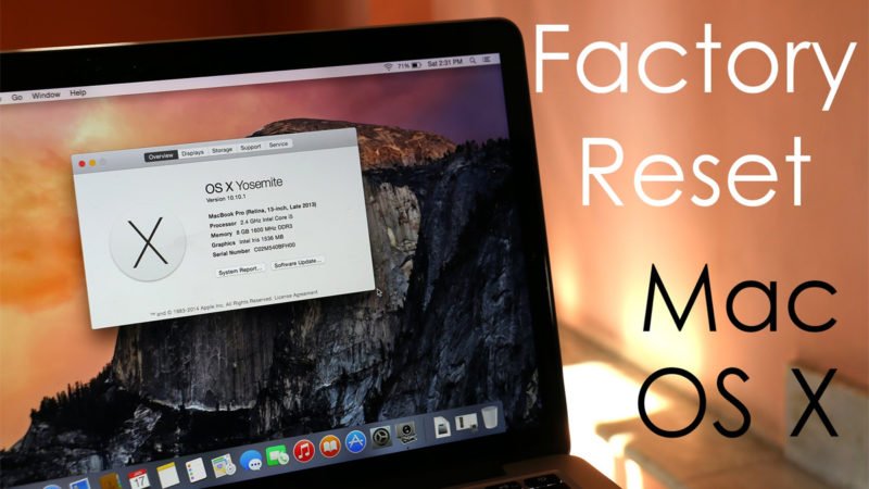 How to Reset MacBook Air or MacBook Pro