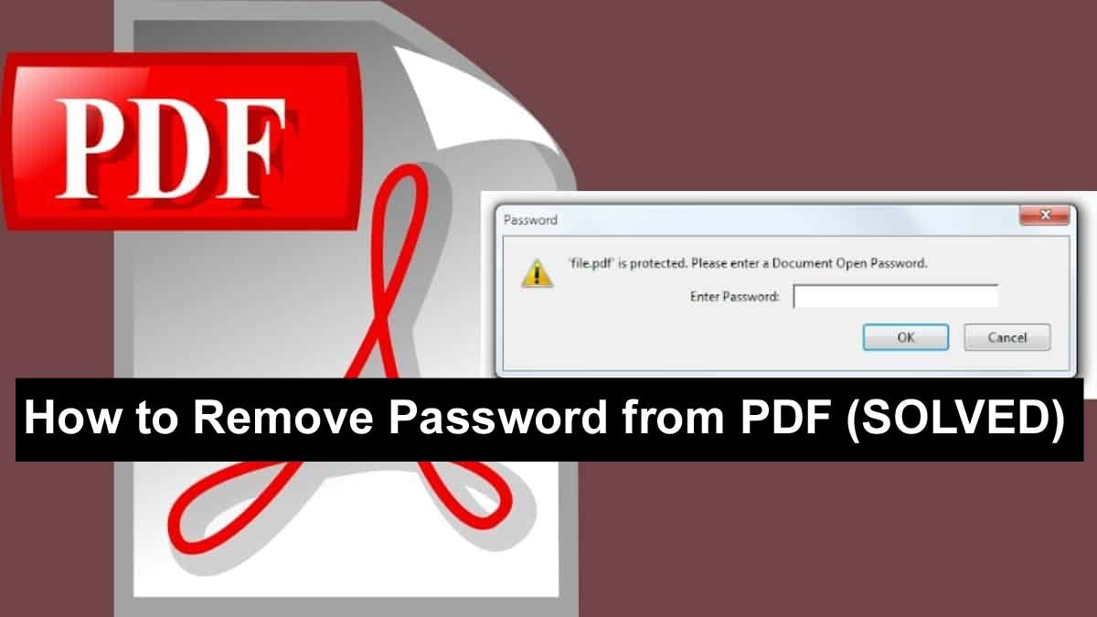 How to Remove Password from PDF without Software