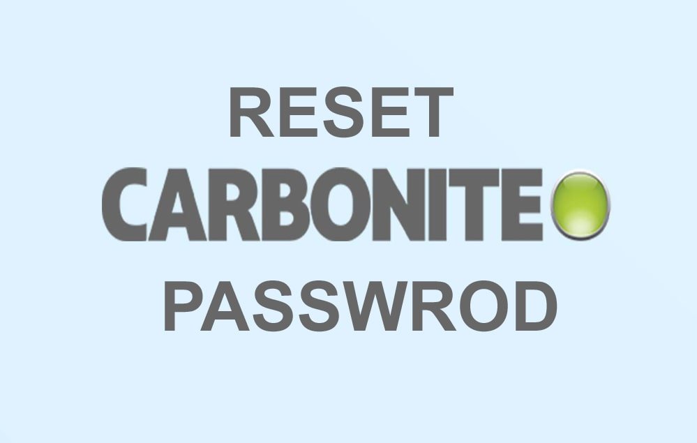 How to Reset Carbonite Password   